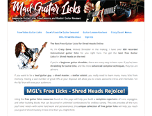 Tablet Screenshot of madguitarlicks.com